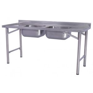 Pia Industrial Benfati Inox 304 190x70cm Com 2 Cubas 672