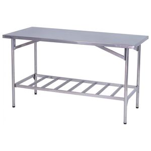 Mesa De Manipulação Benfati Inox 430 150x60cm Paneleiro Gradeado Tb 1 1/4" 207gr