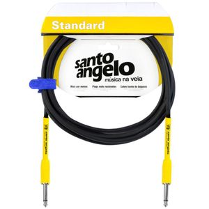 Cabo De Guitarra Samurai 0,30 Mm Conector P10-p10 15ft 4,57 Metros Preto