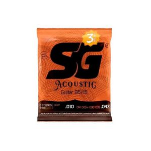 Encordoamento P-violão Aço Bronze 85-15 Pct-3 Sg 0.010 - 0.047 - Pç - 3