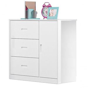 Cômoda Livia 4 Portas 3 Gavetas Branco Móveis Canaã