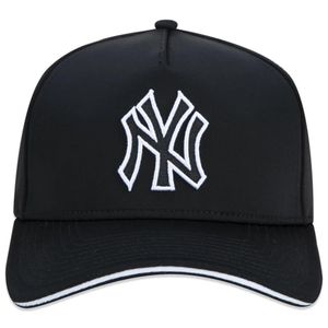 Boné 9forty A-frame Snapback Mlb New York Yankees Sport Aba Curva New Era Cor Preto-branco