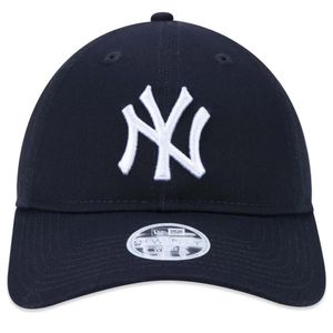 Boné Feminino 9twenty Strapback Mlb New York Yankees Aba Curva New Era Cor Azul