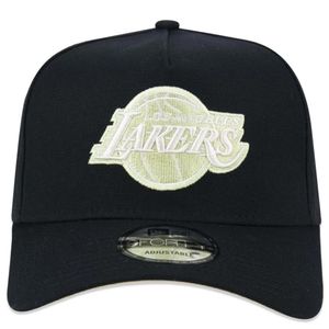 Boné 9forty A-frame Snapback Nba Los Angeles Lakers Aba Curva New Era Cor Preto
