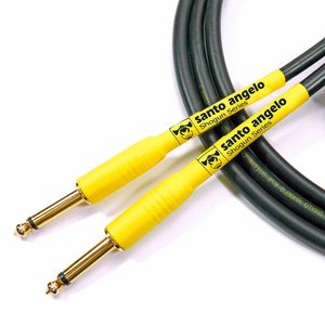 Cabo De Guitarra Shogun Premium 0,75mm Conector Em Ouro P10-p10 15ft 4,57 Metros Preto