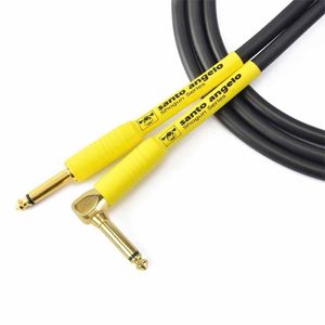 Cabo De Guitarra Shogun 0,75mm Conector Em Ouro P10-p10 90º 20ft 6,10 Metros Preto