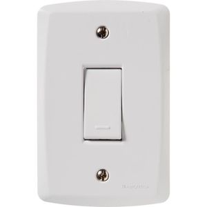 Conjunto 4x2 Com 1 Interruptor Simples 10 A 250 V Tramontina Lux2 Branco 120 Unidades
