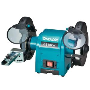 Moto Esmeril 250w 3450 Rpm 60hz Com Rebolo Suporte Lamina Afiação Protetor Gb602w 110v Makita