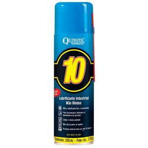 Quimatic 10 Lubrificante Industrial Não Oleoso Aerossol 300 Ml (peso Líq. 220 G) Tapmatic