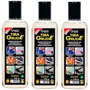Kit 3 Tira Grude Removedor De Etiquetas E Pegajosidades 240 Ml Quimatic Tapmatic