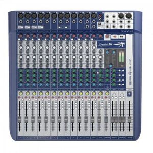 Mesa De Som Analógico 16 Canais Signature Preto/azul Soundcraft