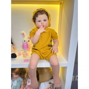Bebê Reborn Boneca De Silicone 60 Cm Pintura De Pele 3d Com Veia Visivel Size 3d Blue Eyes Doll