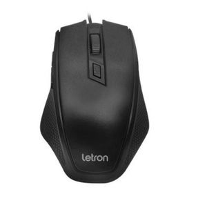 Mouse Usb Letron Optico Office Level Preto Ergonomico 6d