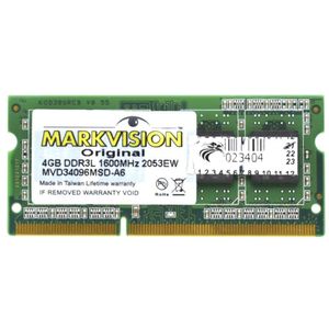 Memoria Notebook Ddr3l 4gb Pc1600 Markvision Mvd34096msd A6