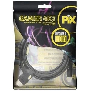 Cabo Hdmi Gamer 2 Metros 90graus 4k Ultrahd Pix 018 0120