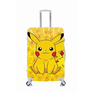 Capa Protetora Para Mala Viagem Personalizada Media Pikachu Flores