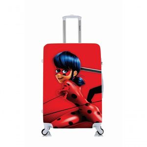 Capa Protetora Para Mala Viagem Personalizada Pequena Lady Bug Fundo Vermelho