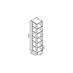 Armário Closet Slim Yes 6 Prateleiras Nova Mobile Grafite