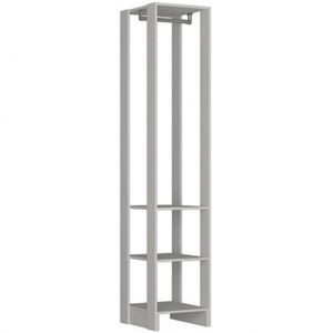 Armário Closet Slim Yes 3 Prateleiras E Cabideiro Nova Mobile Branco