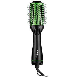 Escova Secadora Taiff Easy Oval 1200w Com Cerdas De Nylon Verde 110v