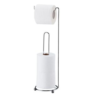Suporte De Chão Para Papel Higiênico Utimil Em Aço - 50 Cm Cromado