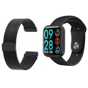 Smartwatch P80 Relógio Inteligente + Pulseira Extra De Aço