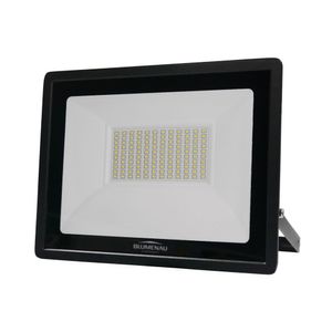 Refletor Blumenau De Led Slim 100w Preto Bivolt 6500k Luz Fria