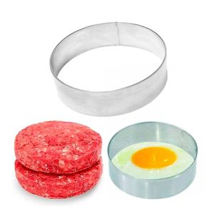 Kit Modelador E Cortador De Hambúrguer Caseiro Aro Modelador De Carne 2 Pçs