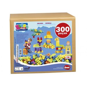 Blocos De Montar Blocolândia 300 Peças - Dismat Mk421