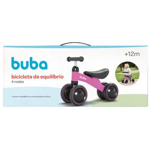 Bicicleta De Equilíbrio 4 Rodas Buba Rosa 13517