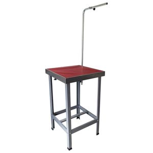 Mesa De Banho E Tosa Inox Alcapet 55x55cm Vermelho Apis-11p
