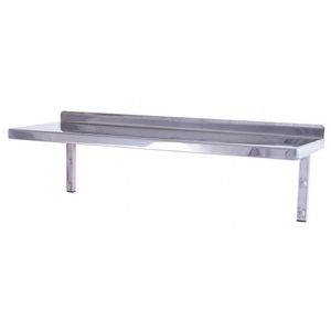 Prateleira Inox Benfati 100x40cm Com 2 Suportes Mão Francesa 383