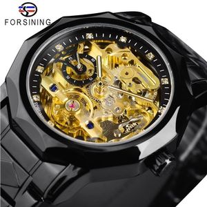 Relógio Masculino Forsining Gmt1238-2 à Prova D'água Preto