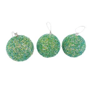 Bolas De Natal Verde Kit Com 3 Unid 3unid