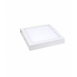 Kit 5 Peça Luminária Led Flat Sobrepor Quadrada 6500k- 18w (18w - 218x218x7,5) Lumanti