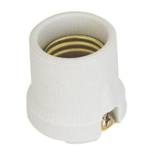 Porta Lampada De Porcelana E27 Com Alça - Fertak