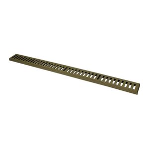 Ralo Grelha Linear Com Caixilho Em Alumínio Fendi 10x100cm
