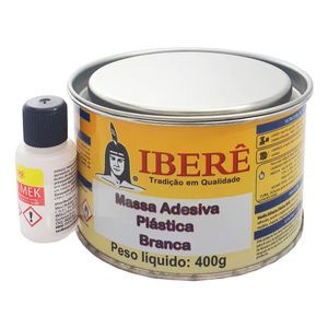Massa Plástica Com Catalisador Iberê Branca 400G