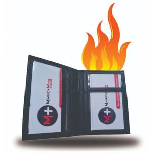 Mágica Flaming Business Card Wallet Carteira De Cartao De Visita Em Chama Magnet