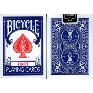 Baralho Bicycle 4 Index Azul Ou Vermelho Azul