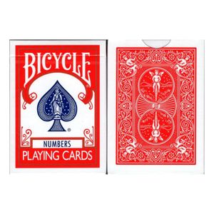 Baralho Bicycle Numbers Gaff Azul Ou Vermelho Vermelho
