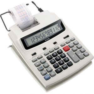 Calculadora Com Bobina 12 Digitos, Impressão Bicolor E Display Lcd Mr-6125 Branca