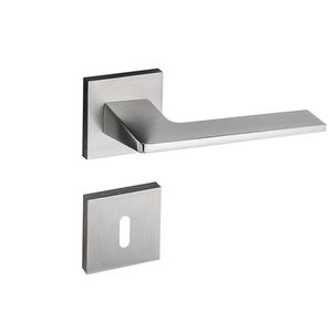 Fechadura Sara Cromado Acetinado Roseta Quadrada 40mm Pado Interna