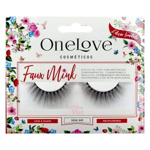 Cílios Postiços One Love Faux Mink Efeito 3d Sem Nó New York Fm-601