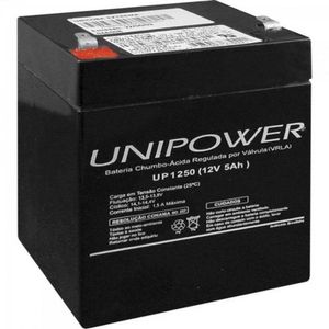 Bateria Estacionária Selada 12V-5Ah Vrla Up1250 Unipower