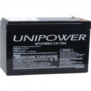 Bateria Estacionária Selada 12V-7Ah Vrla Up1270Seg Unipower