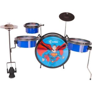 Bateria Infantil Luen Superman Azul