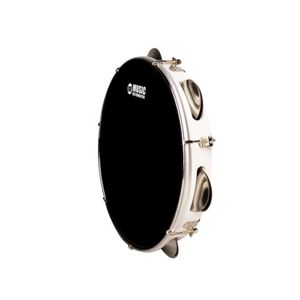 Pandeiro Profissional Abs Branco 10 Pol. Pele Preto Phoenix