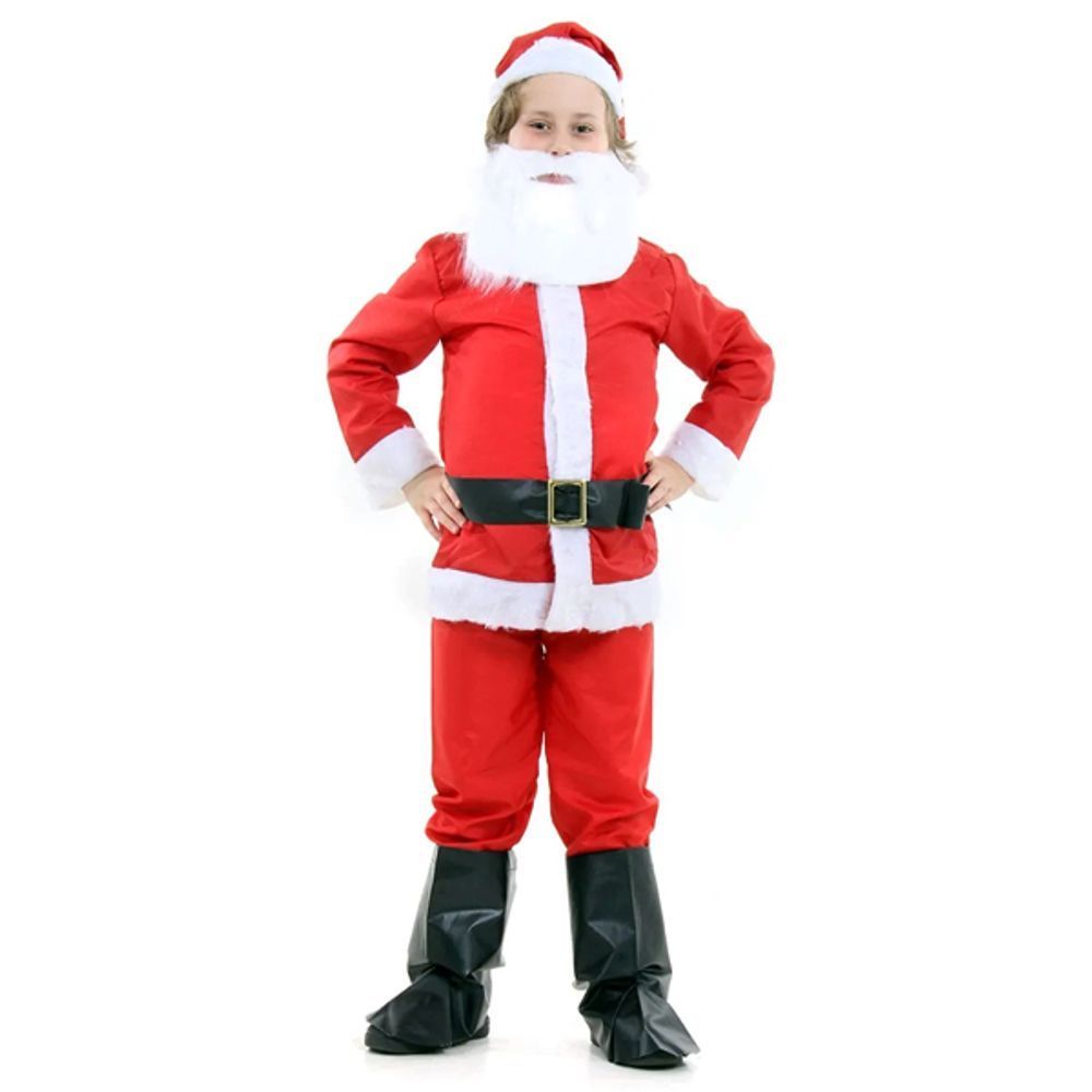 Roupa de papai noel infantil store de tnt