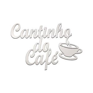 Placa Decorativa Cantinho Do Café Branco